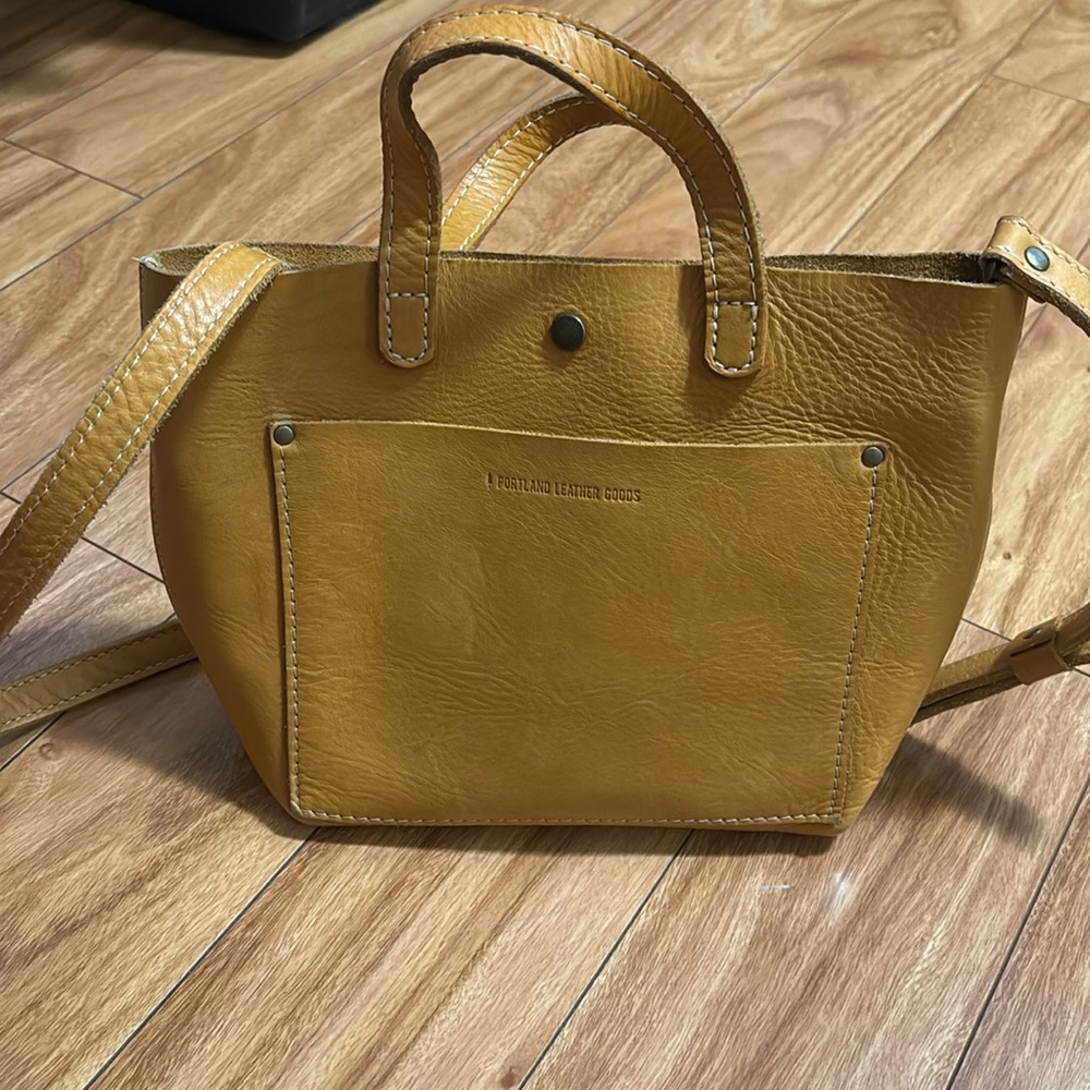Portland Leather goods Mini Crossbody- Marigold